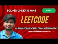 Remove Duplicates from Sorted Array LeetCode 26 Python Tamil Explanation KarthiStucksAtCode