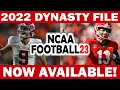 2022 Dynasty Files Now Available for NCAA 14 PS3 X-BOX 360 PC
