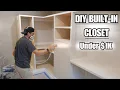 MASSIVE Closet Makeover Full DIY Plywood Closet for Under 1 000