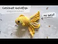 Crochet a fish without sewing Mosaic Goldfish Amigurumi Crochet Pattern Tutorial