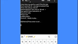 QPython 3L Coding a game on Android Phone