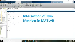 how to take find the intersection of two matrices in matlab