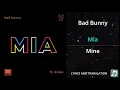 Bad Bunny - Mia English Translation