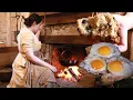Making Breakfast in the 1820s Coffee Cake Eggs ASMR