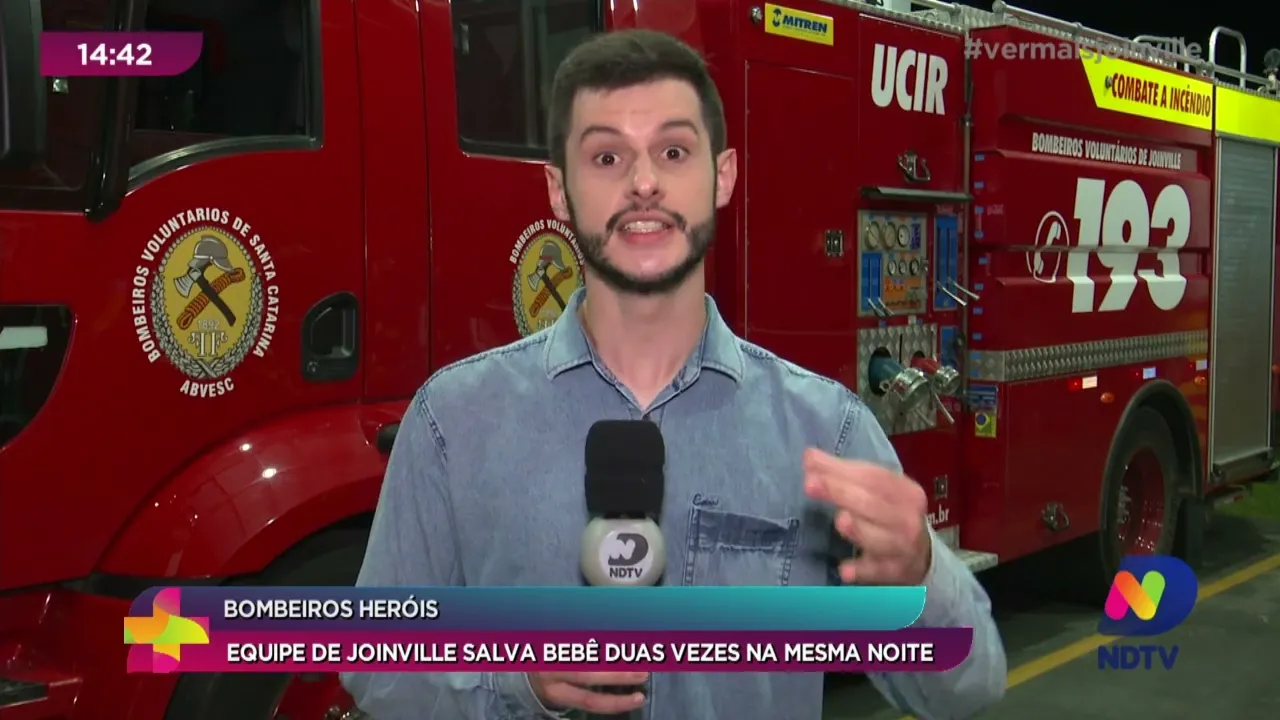 Bombeiros heróis: equipe de Joinville salva bebê duas vezes na mesma noite