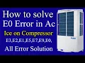How To Solve E Series Error in Air Conditioner E3 Error E1 E0 F1 F2 E9 Error code