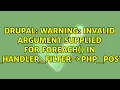 Warning Invalid argument supplied for foreach in views - php