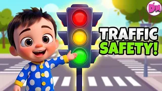 Traffic Lights Song! 🚦 Learn Red Yellow Green & Stay Safe | Kids Nursery Rhymes