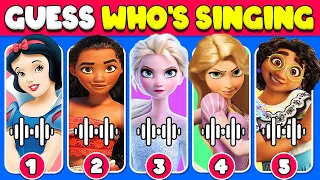 guess whos singing disney song quiz challenge snow white moana elsa rapunzel mirabel