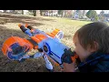 NERF WAR N STRIKE RHINO FIRE ELITE DOUBLE BARREL BLASTER