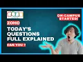 Zoho Coding Questions with Answers 2025 Zoho Round 2 Zoho Aptitude Questions