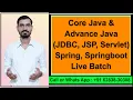 Java Live Classes Batch Core Java Advance Java Spring Springboot Admission Open