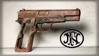 Restoring a WW2 German FN Hi Power (with test firing). #restoration 