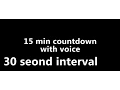 15 Minute Countdown Timer with voice 30 second interval