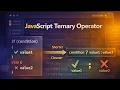 Ternary Operator in JavaScript Explained vs If Else