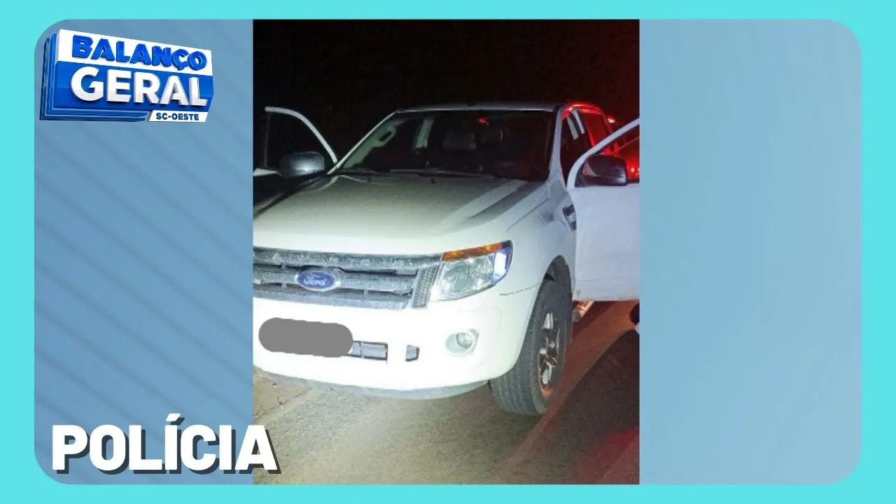 Roubo de caminhonete em Chapecó acaba com trio preso em Dionísio Cerqueira