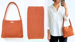 CANHOTA | Como Fazer Bolsa de Crochê Incrivelmente Fácil e Barata