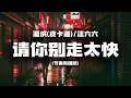 Download Lagu 潘成(皮卡潘) / 汪六六 - 请你别走太快『My heart move move 跳太快 脑海who who 已空白』[ 高音质 ] [ 动态歌词Lyrics ] [ 拼音pinyin ]