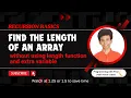 Find length of an array without functions extra variable Recursion Step by Step approach Code