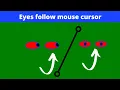 eyes follow mouse cursor using HTML CSS and JavaScript html css JavaScript