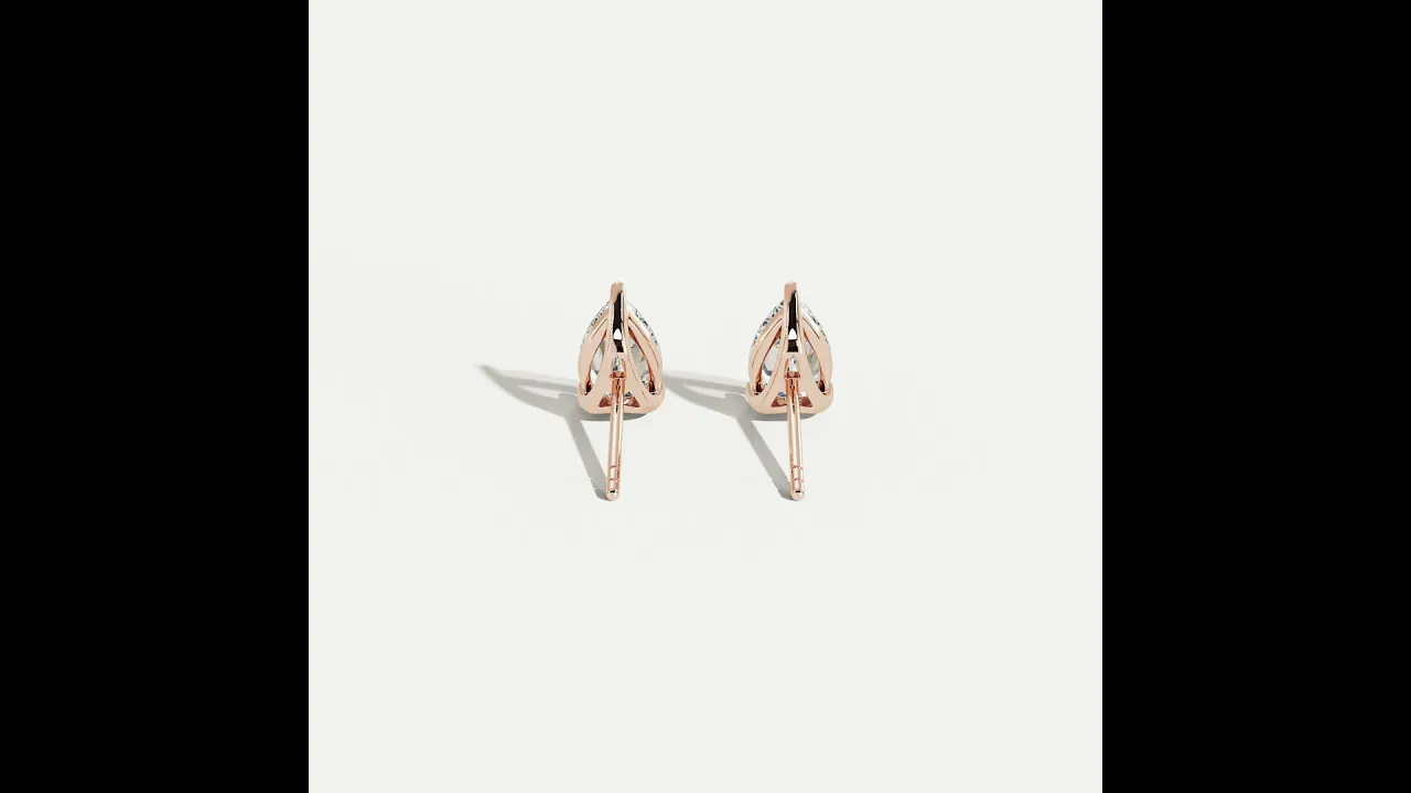 Pear Lab-Grown Diamond Solitaire Stud Earrings