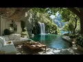 Waterfall Patio Retreat | Birdsong & Nature Sounds for Relaxation and Stress Relief
