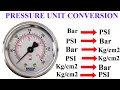 Pressure Unit Conversation How to convert PSI to Bar to PSI Bar to