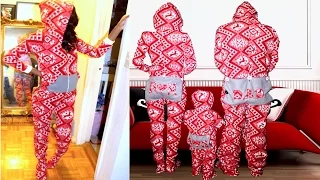 DIY Hooded Dropseat Footed Onesie Pajamas