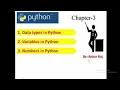 Data Types and Variables in Python Chapter-3