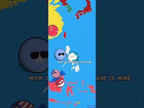 Countries in Nutshell Antartica🇦🇶 Switched with Phillipines🇵🇭#viarlshort #countryballs #mapping ☺