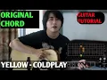 Download Lagu GUITAR TUTORIAL Yellow - Coldplay Chord Asli Original Chord !
