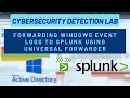 Cybersecurity Detection Lab Forwarding Windows Event Logs to Splunk Using Universal Forwarder