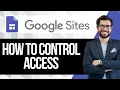 How to Control Access Share Permissions in Google Sites