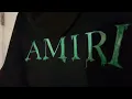 AMIRI Paint Drip Hoodie Green on Black