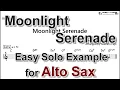Lagu Moonlight Serenade - Easy Solo Example for Alto Sax