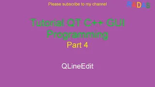 QT C GUI Tutorial 4 - QLineEdit