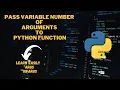 Pass variable number of arguments to a function in Python