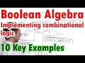 Digital Logic - implementing a logic circuit from a Boolean expression Step by Step