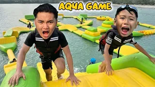 TANTANGAN MAIN AQUA GAME DI PANTAI !! SAMPAI JATUH”??