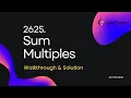 Sum Multiples LeetCode JavaScript Easy