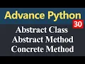 Abstract Class Abstract Method and Concrete Method in Python Hindi