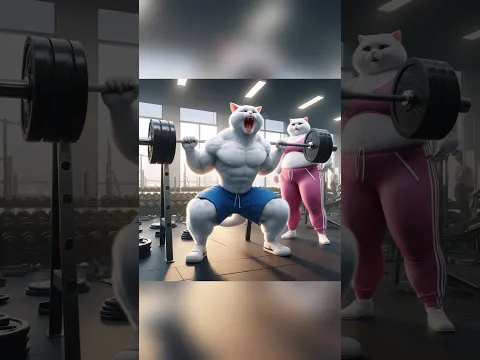 These two fat cats shocked everyone! #shorts #cat #ai #catsoftiktok #catlovers