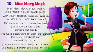 miss mary mack nursery rhymes songs u0026 poems jrkg srkg lkg 