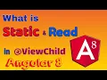What is Static Read in Angular ViewChild
