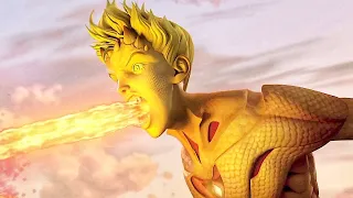 hes the son of the devil and awakened the powers of the fire kaiju to become the king
