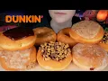 ASMR Dunkin Donuts Boston Cream Jelly Maple S mores Apple Filled Glazed Dessert Mukbang