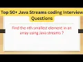 Top 50 Java Streams Coding Questions - Find nth smallest element in an array using Java streams