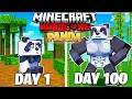 Download Lagu I Survived 100 DAYS as a PANDA in a HARDCORE Minecraft!