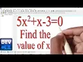 How to solve quadratic equations from c