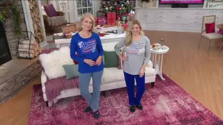 Quacker Factory Americana Holiday Long Sleeve T-shirt on QVC